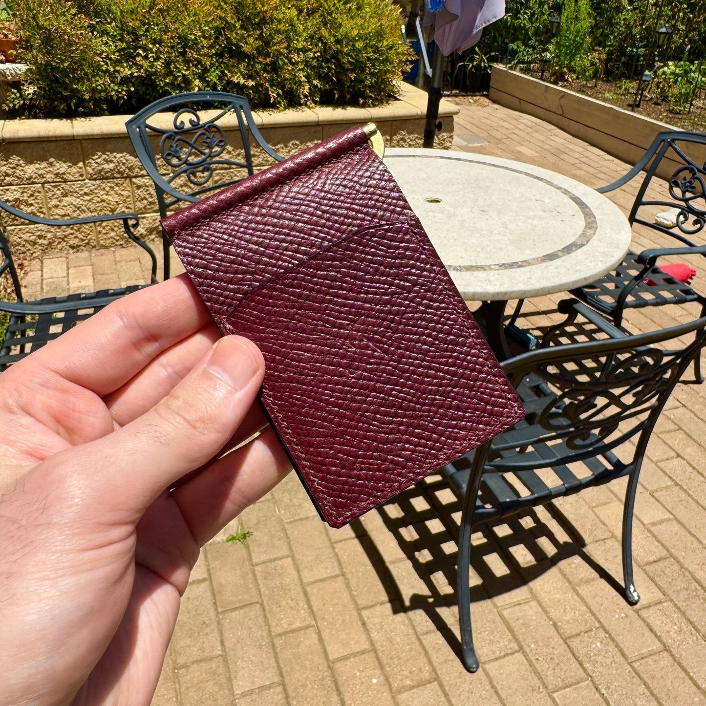 Florence Money Clip - Purple Hatch